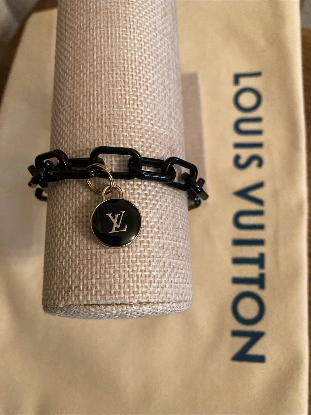 Louis Vuitton Upcycled Zipper Pull/Charm Chain Link Bracelet NWOT